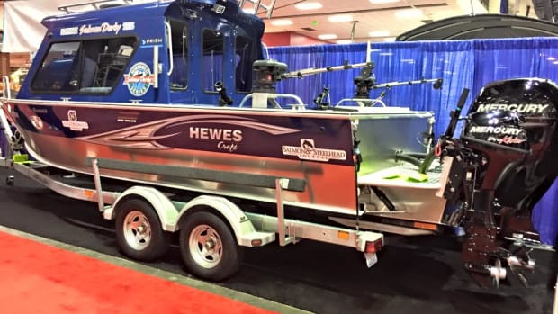 The grand prize boat was on display at the 2015 Seattle Boat Show.