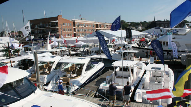 Traffic was brisk during the four days of the Newport (R.I.) International Boat Show.