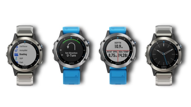 Garmin said its new Quatix 5 marine GPS smartwatch has features that include autopilot control, remote multifunction display, waypoint marking, data streaming and sailracing assistance.