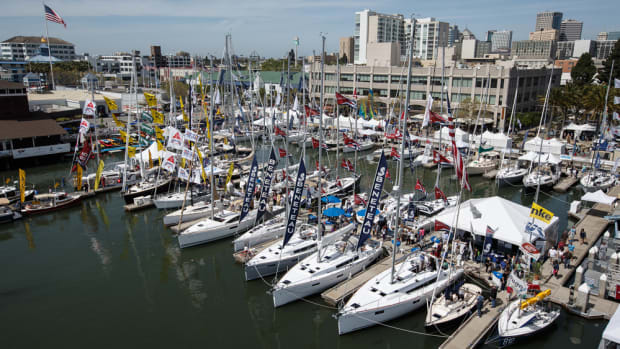 This is a scene from last year’s Strictly Sail Pacific Boat Show, which took place at Jack London Square in Oakland, Calif. This year the show will be held at the Craneway Pavilion and Marina Bay Yacht Harbor in Richmond, Calif.