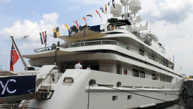 The number of boats in the water at the Palm Beach International Boat Show was up 8 percent from last year, and the 100-foot and larger category was up 31 percent.