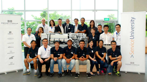 Professionals from seven Asia Pacific countries attended the Ferretti Group’s recent training session in Singapore.