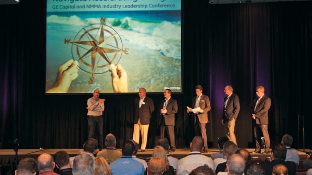 GE Capital economists offered positive forecasts for the marine industry and the economy at a conference Wednesday night.