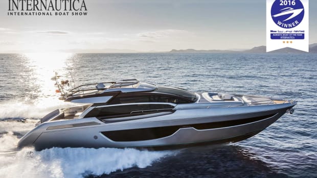 The Riva 76 Perseo was named Adriatic Boat of the Year at the Internautica show in Slovenia.