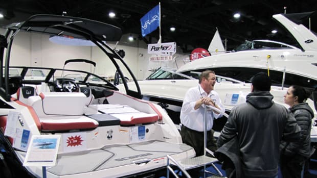 The first Providence Boat Show under the leadership of the Rhode Island Marine Trades Association attracted 9,600 people.