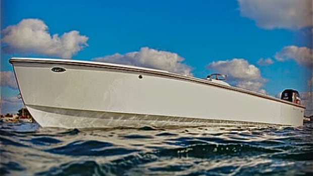 The Spanish Wells skiff was originally designed and built in the 1980s for Bahamian lobster fishermen.