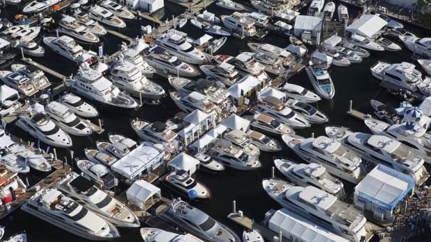 Some boat companies split their fleets. Smaller boats go to the convention center, and the big models are berthed at the Bahia Mar.
