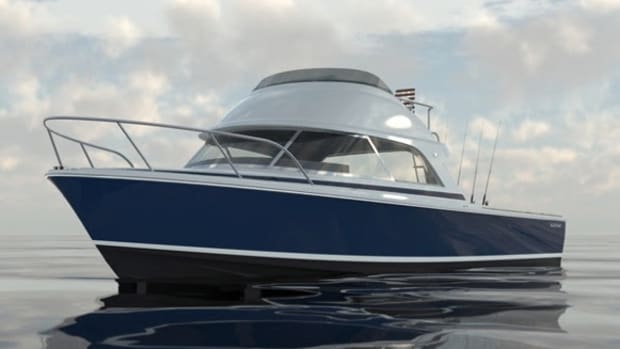 The new Bertram 35, Moppie, has a video surveillance system and a tracking system from Global Ocean Security Technologies.