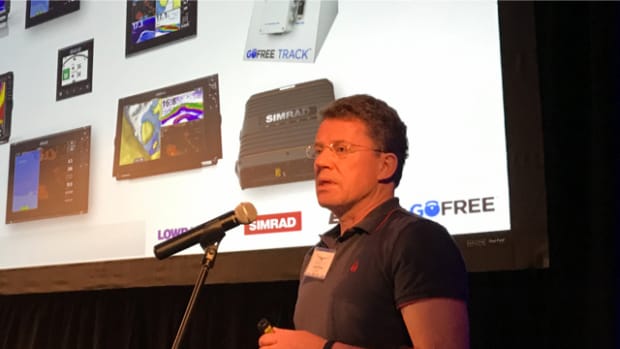 Navico CEO Leif Ottosson outlined the company’s three major goals for 2017 at a media event in the Florida Keys — increase its business in the saltwater market through its Simrad and B&G brands, heighten the integration of its products with other systems on the boat and develop technology to “connect” product usage with owners and service providers.