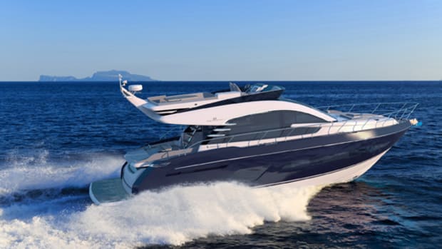 The Squadron 53 is based on the existing 53-foot hull, but has a new design from the deck up.