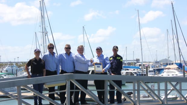 Gladstone Marina officials recently accepted its Golden Anchors accreditation.