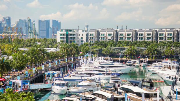 There were 94 yachts on the water at the Singapore Yacht Show, which was held at One 15 Marina at Sentosa Cove.