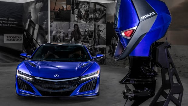 The design of the Honda concept engine was inspired by the Acura NSX Supercar.
