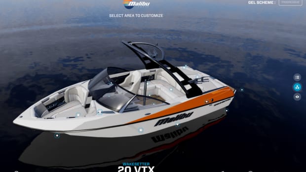 Malibu Boats’ new website allows users to customize every detail of the boat in real time, even adjusting the lighting for the time of day.