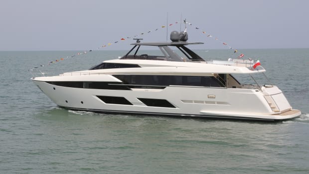 The Ferretti Yachts 920 will make its international public debut at the Sept. 12-17 Cannes Yachting Festival.