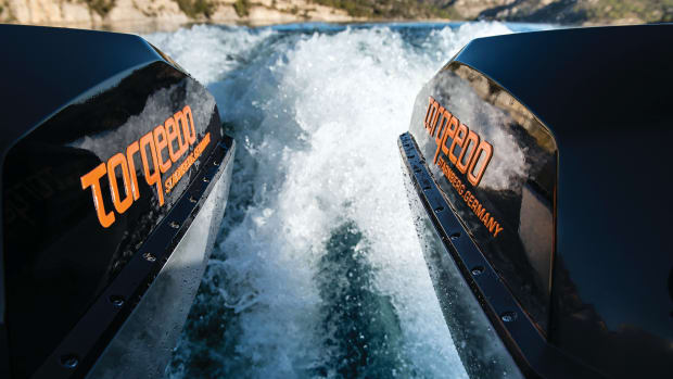 Torqeedo says producing high-horsepower electric outboards isn’t difficult, but battery cost and weight are a hurdle.