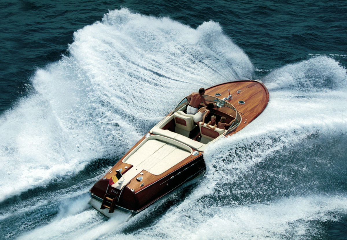 The Ferretti Group will showcase two historic Aquarama models, including this Aquarama Super, to honor Carlo Riva, who died in April, at the inaugural Versilia Yachting Rendezvous in Italy.