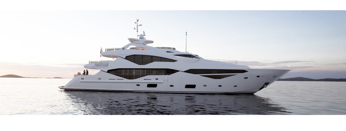 Sunseeker’s new models include the 131 Yacht, which is shown in this rendering. The boat is set to debut at the London Boat Show next month.