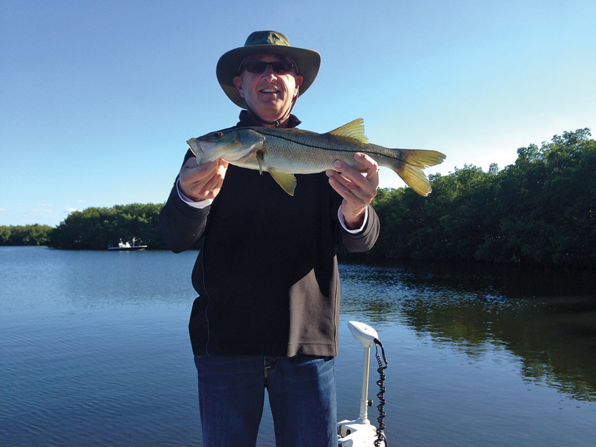 The GE Capital executive with a snook taken from Tampa Bay near his Gulfport, Fla., home.