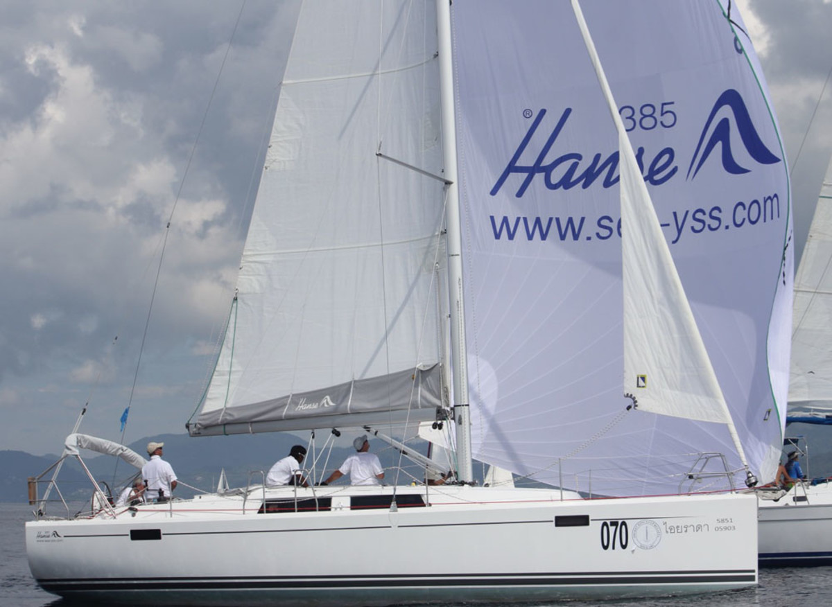 The Hanse 385 Iyarada won the small-boats group in the Phuket Kings Cup as the smallest boat in the group.