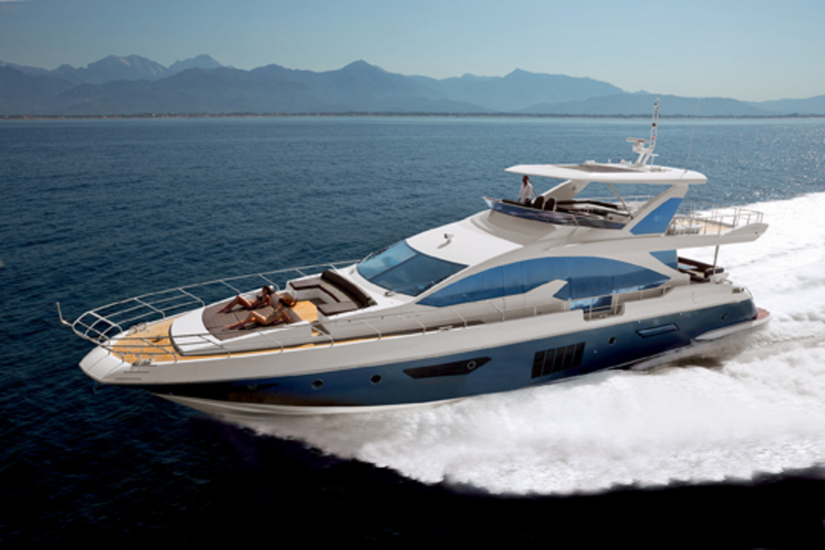 Azimut's new marketing strategy emphasizes its Italian heritage. The Azimut 80 is shown here.