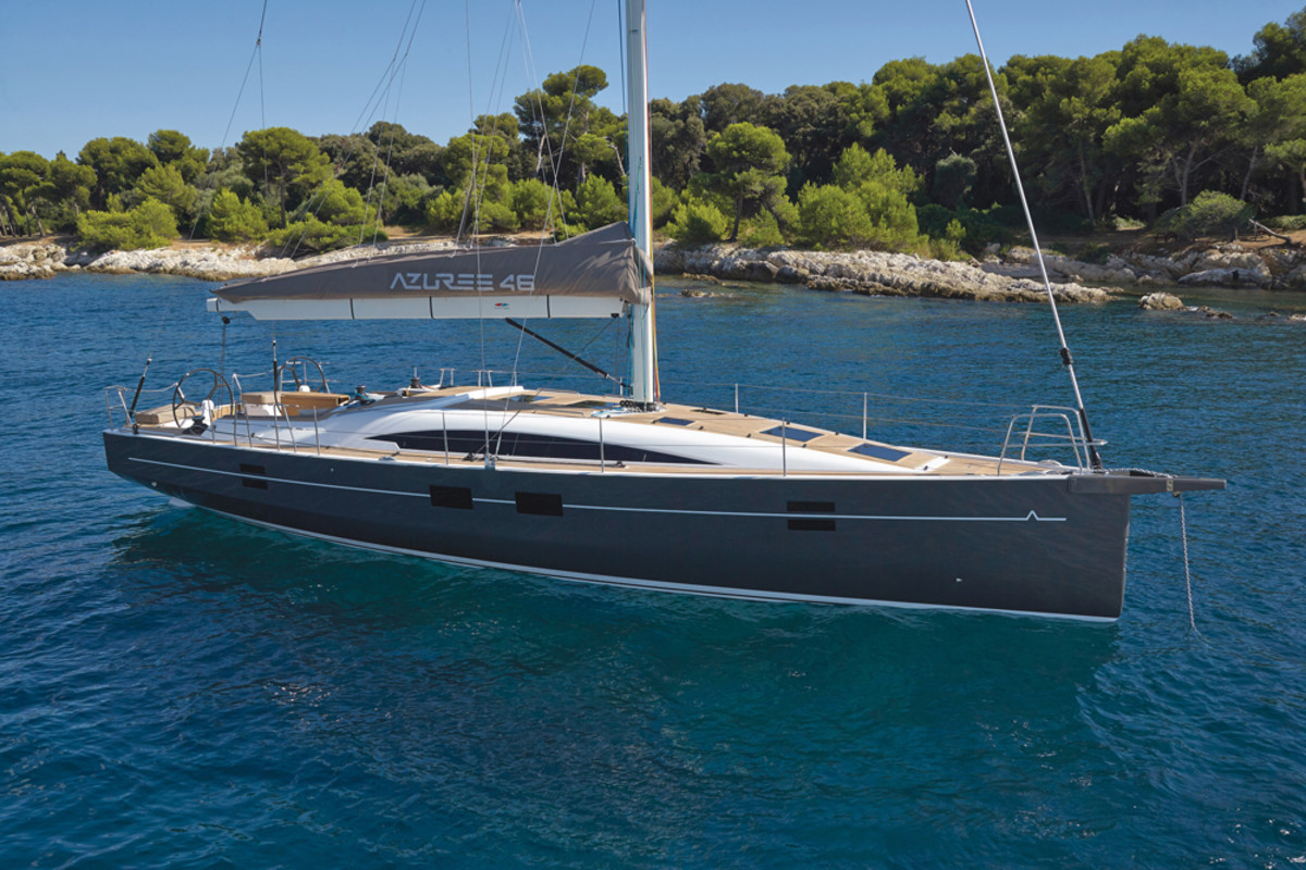 The Azuree 46 will be on display next month at the Miami International Boat Show.