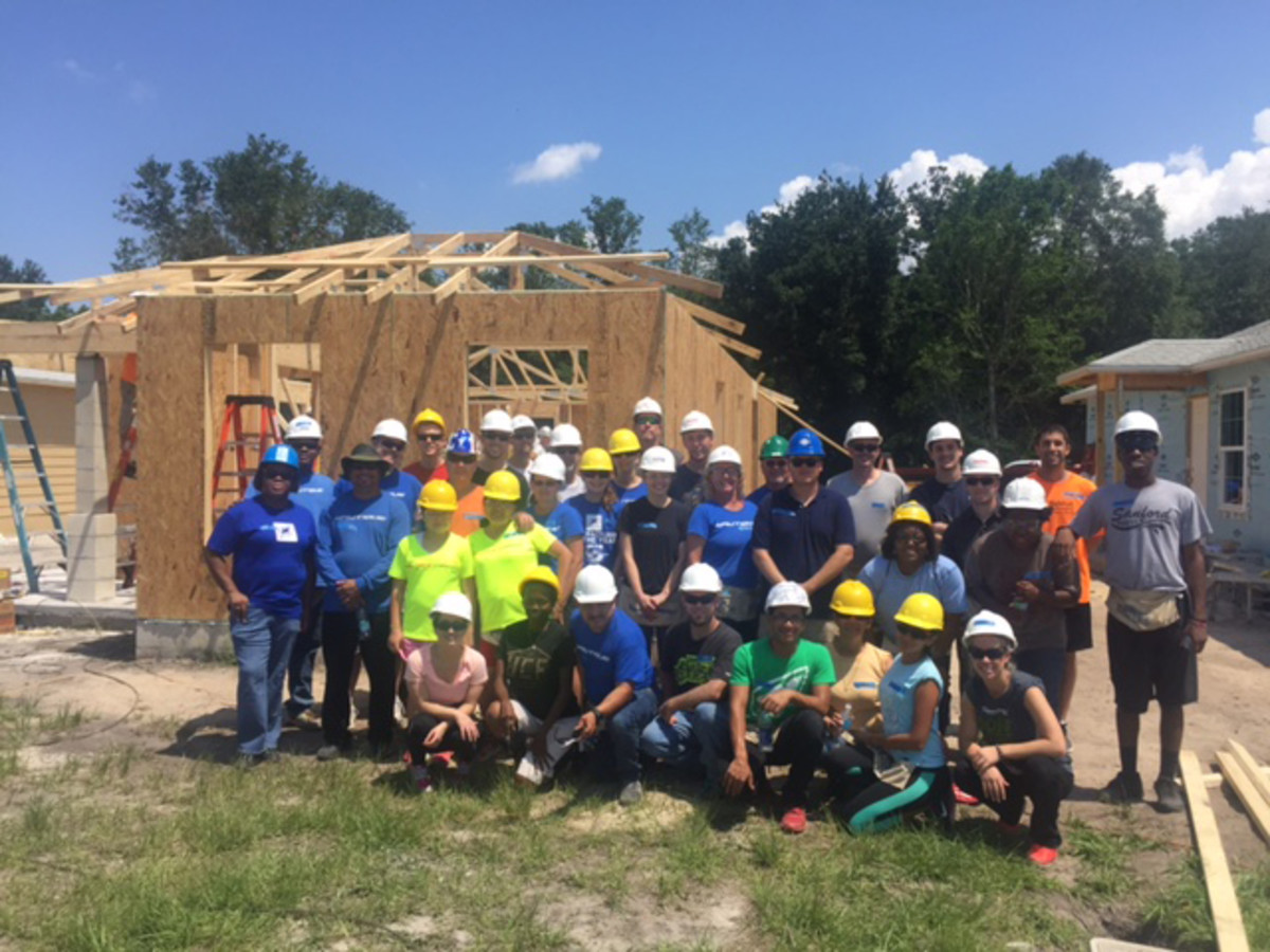 Correct Craft employees helped build a house in Florida for Habitat for Humanity dur-ing the May 14-15 weekend.