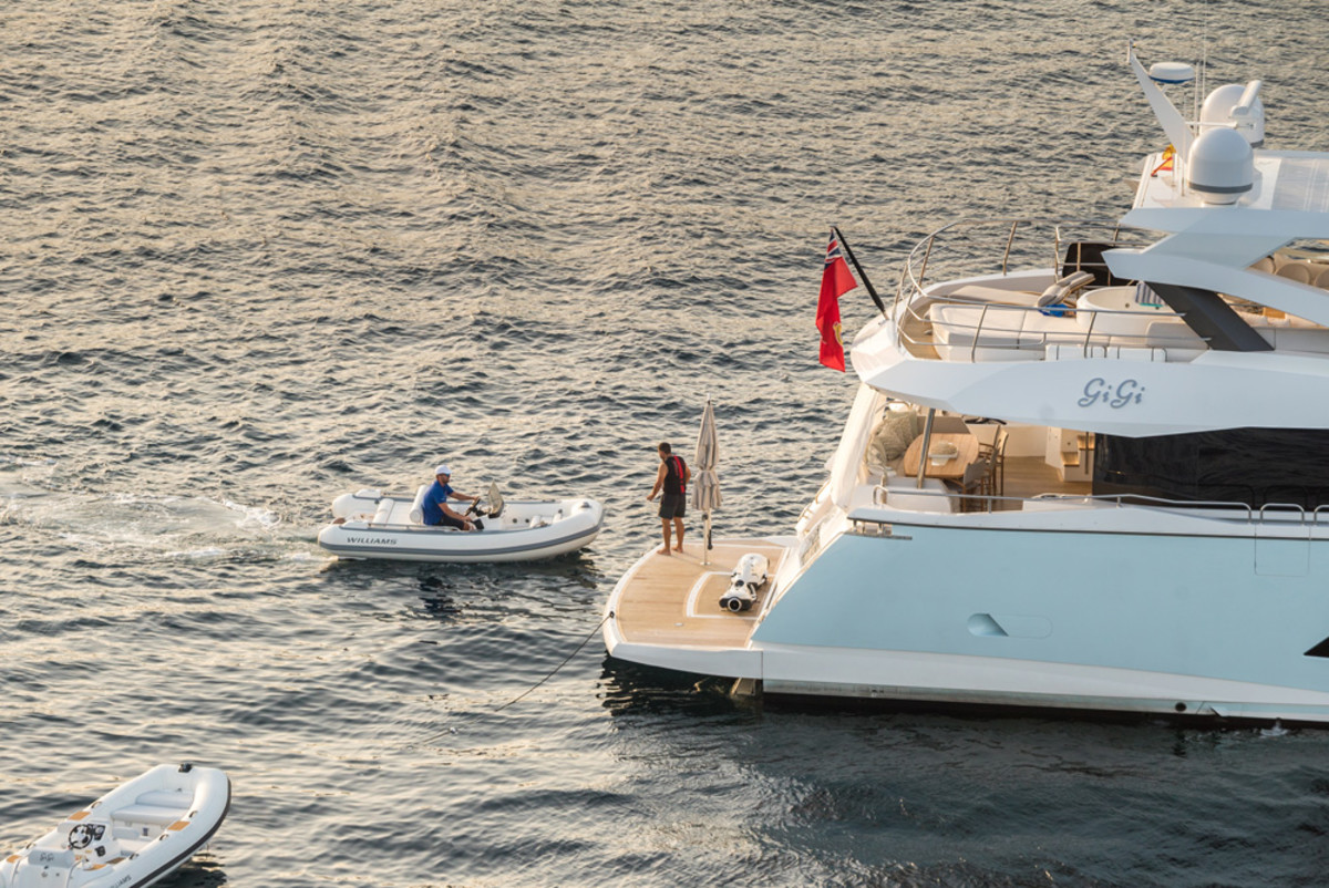 Willliams Jet Tenders provided transportation from 24 Sunseeker yachts to the Ultimate 2016 summer party. Photo by Quin Bisset.