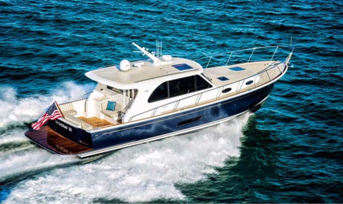Grand Banks will debut the East Bay 44 at the fall boat shows.