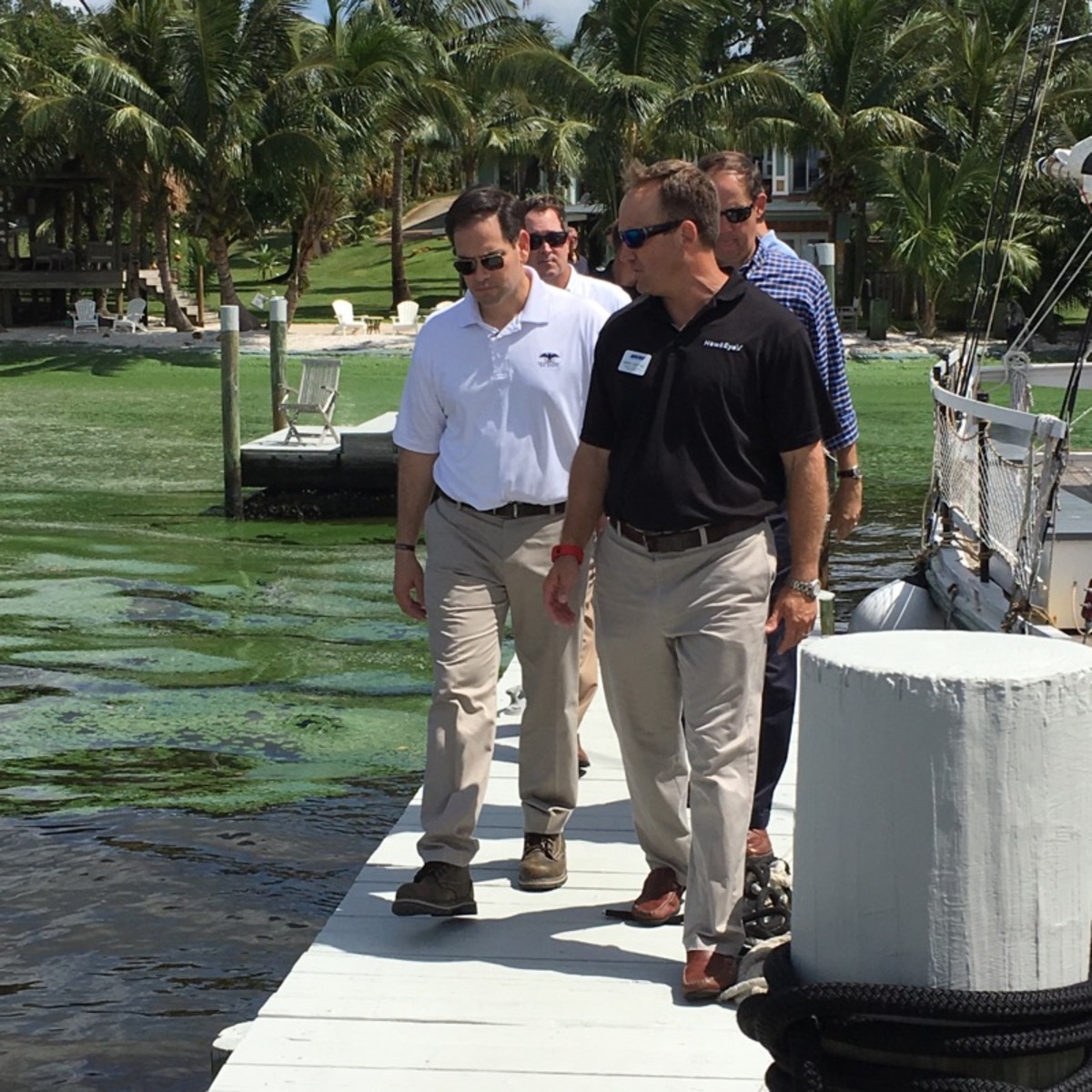 Sen. Marco Rubio’s visit to the Lucie River algae bloom, accompanied by NMMA member and Norcross Marine Products CEO Greg Lentine and members of the South Florida Water Management, prompted the senator to appeal to President Obama.