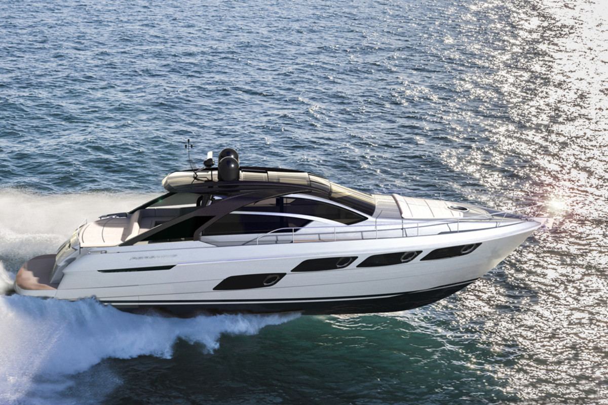 Pershing’s 5X will make its world debut at the Cannes Yachting Festival.