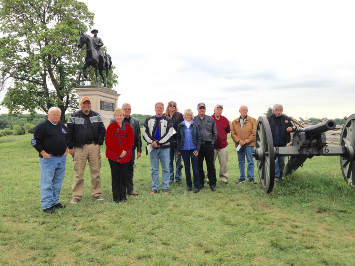 The Civil War battlefield site at Gettsyburg, Pa., was also a Thursday stop.