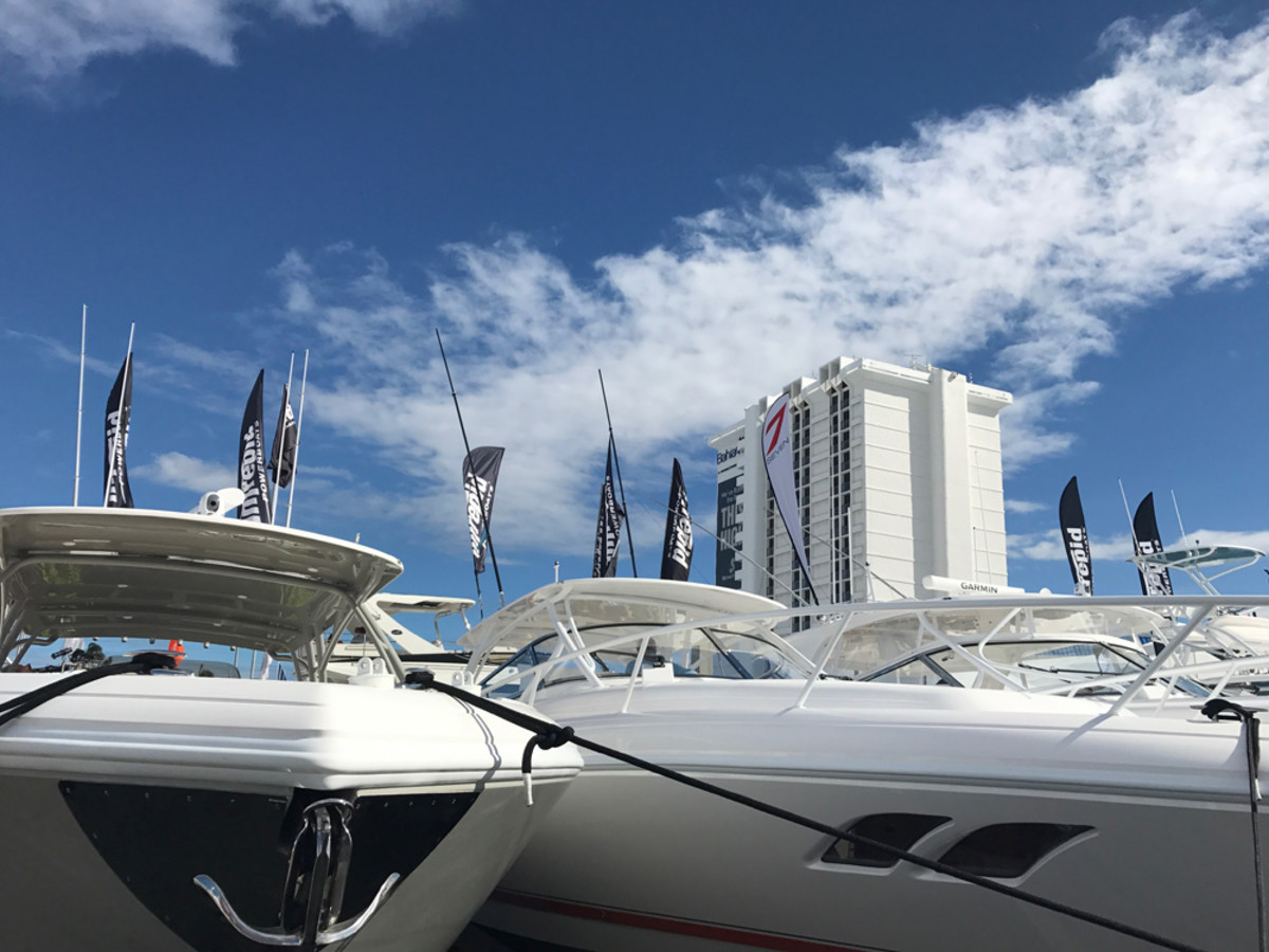 Sunseeker's display at the show.