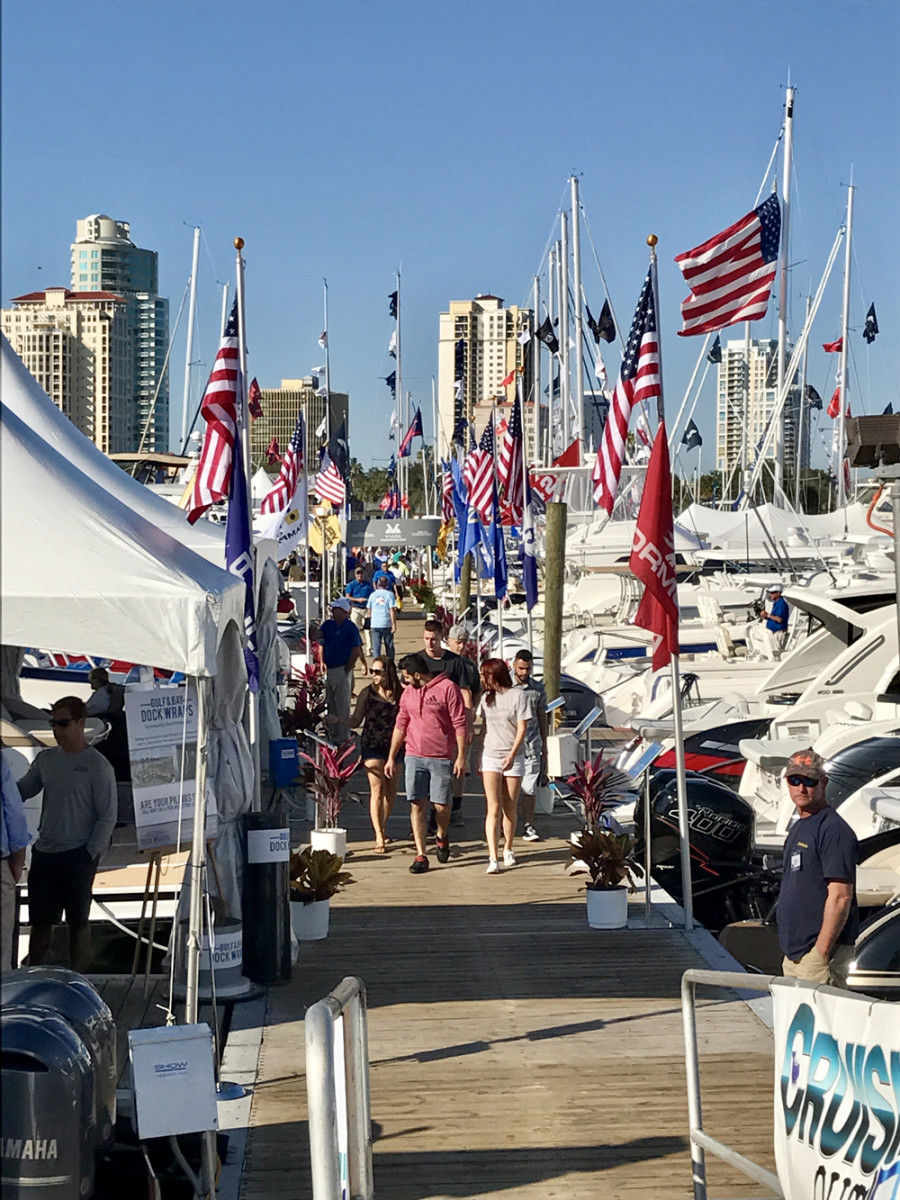 Bright Florida sunshine warmed visitors as they walked the docks at the St. Petersburg Power & Sailboat Show. The four-day event wrapped up on Sunday.