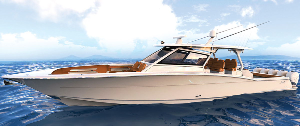 The Scout 530 LXF can be powered with up to five outboards.