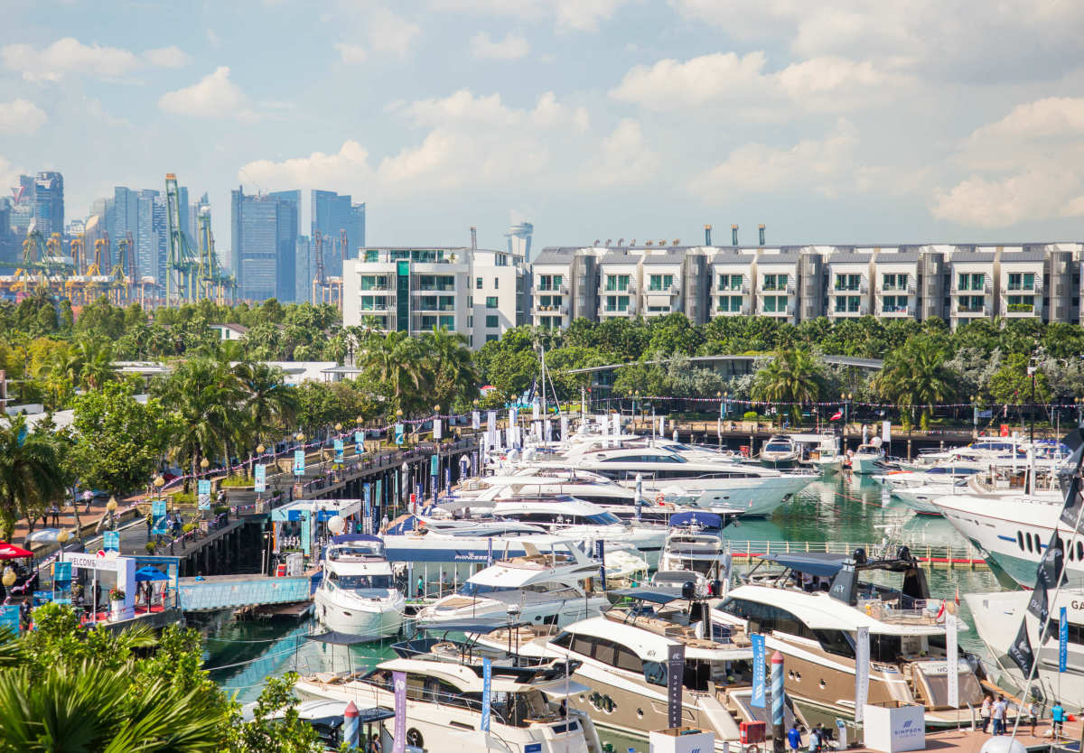 There were 94 yachts on the water at the Singapore Yacht Show, which was held at One 15 Marina at Sentosa Cove.