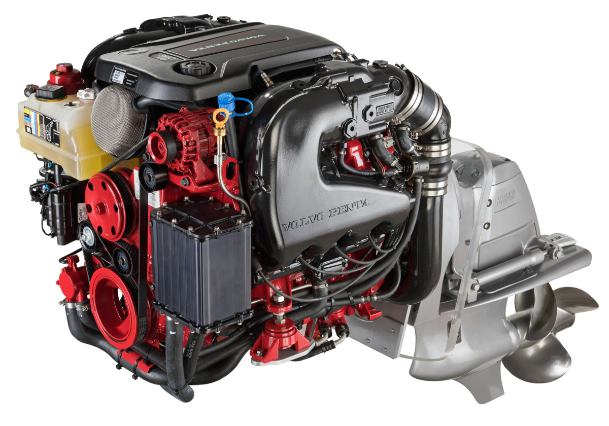 Volvo Penta's new sterndrives perform more efficiently, pack more power and are lighter than previous models. This is the V8 300.