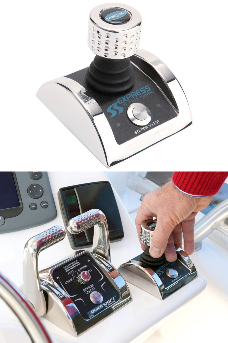 Twin Disc’s Express Joystick System is designed to improve the maneuverability of a boat.