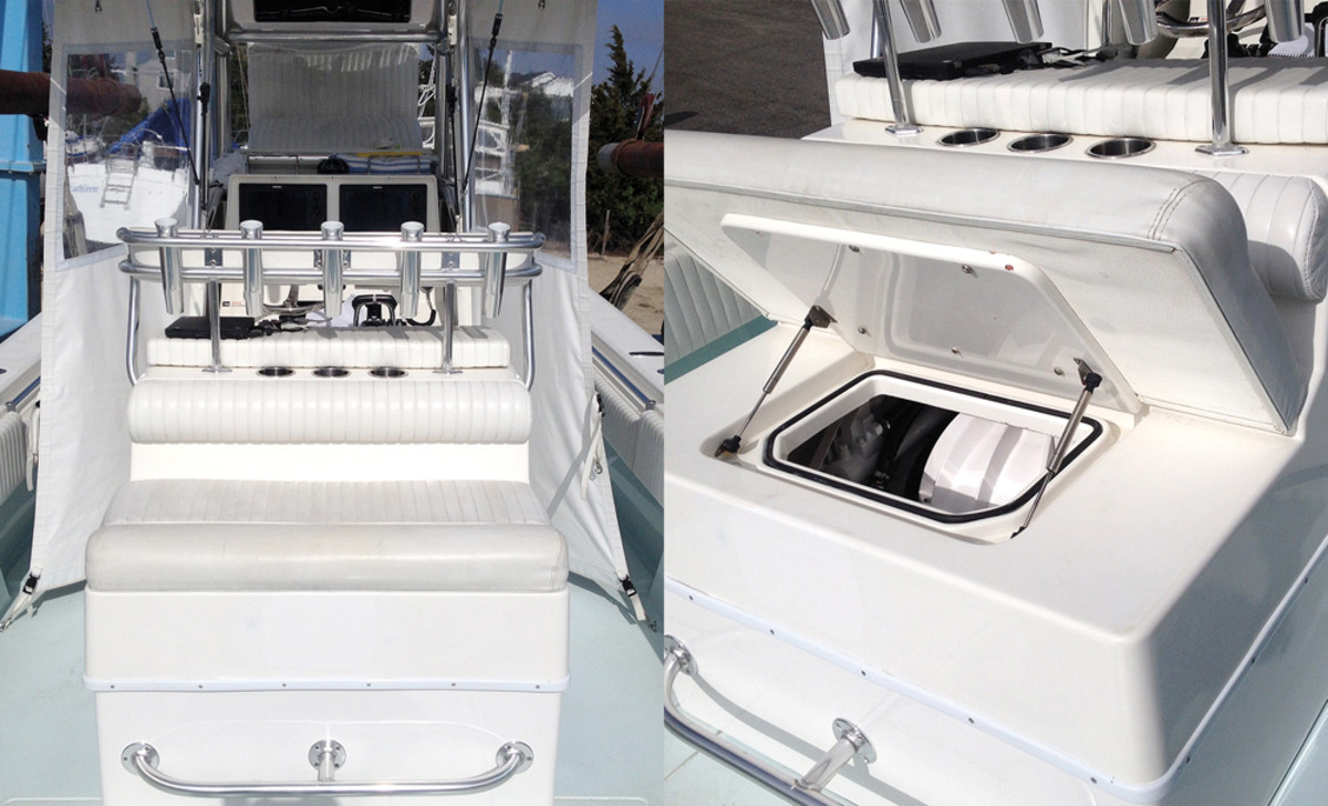 The battery-powered Seakeeper 3DC was installed on the company’s Contender 35 ST demo boat.