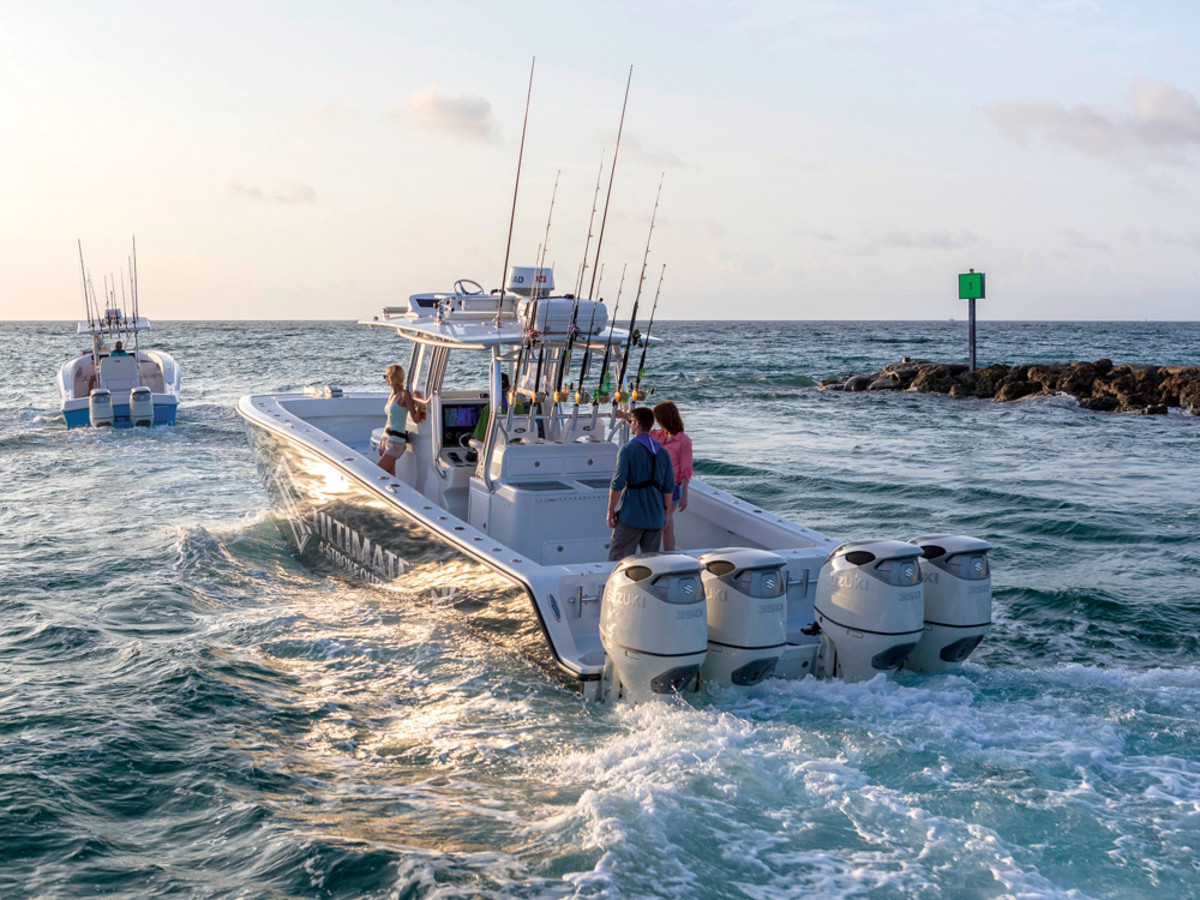 Although the 350A’s initial appeal primarily will be to serious offshore anglers, Suzuki also sees a market for it on family boats.
