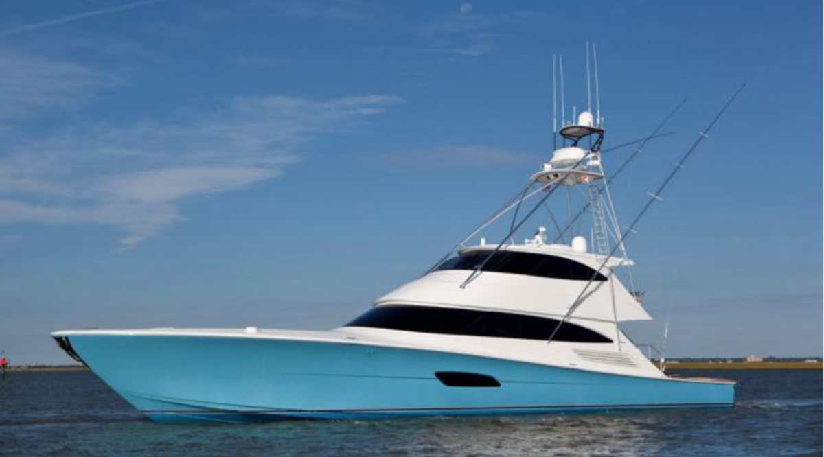 This 92-foot Viking was one of several sold by HMY Yacht Sales in the second quarter.