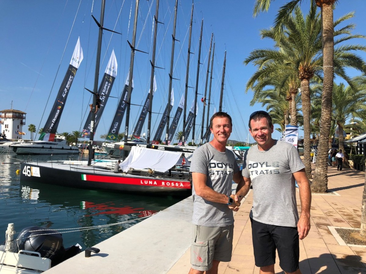 Mike Sanderson (left), CEO of Doyle Sails with Tony Rey