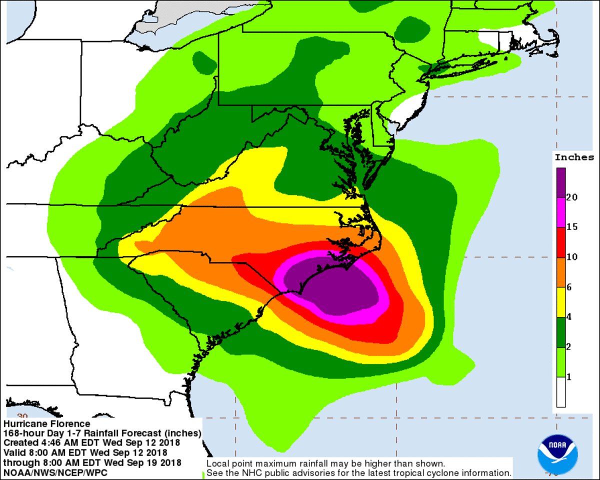 Rainfall could total 40 inches in some areas, which is similar to what happened in the Houston area with Hurricane Harvey last year.