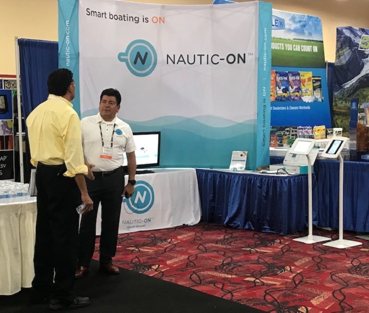 The Nautic-On display at the Land ’N’ Sea dealer show in Las Vegas.