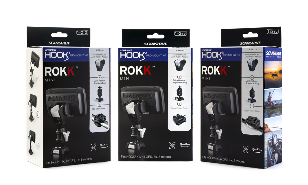 Scanstrut’s mounting kit is available for a number of Lowrance products in the Hook2 series.