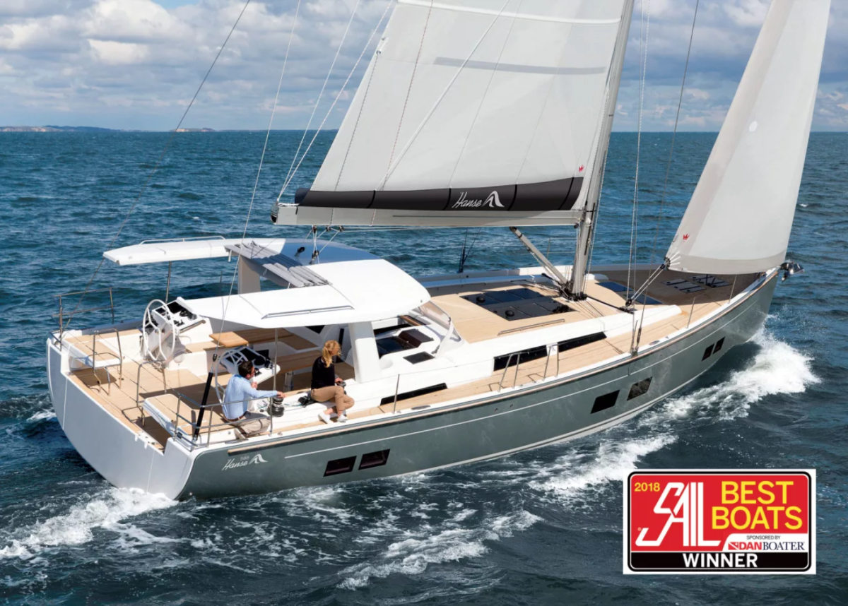 The Hanse 588 was Sail magazine’s choice for best boat in the category of monohulls 50 feet and larger.