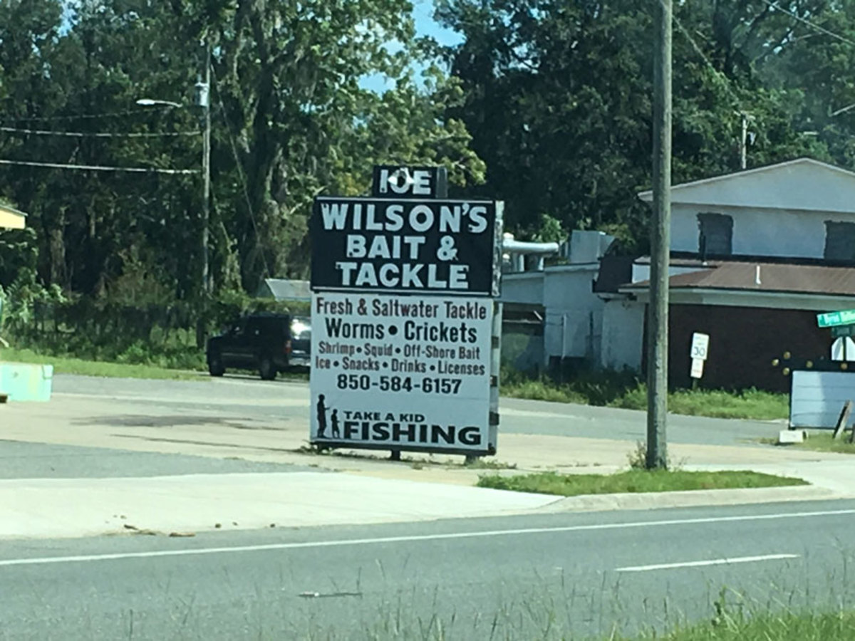 Wilson’s Bait & Tackle has used its sign to encourage adults to take children fishing since 1957.