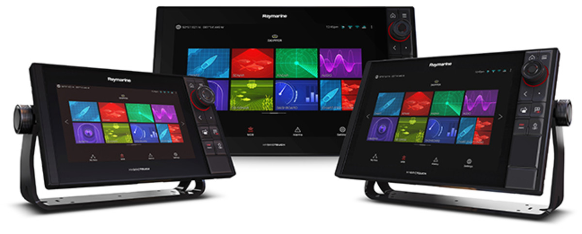 Raymarine is offering rebates on a variety of products, including these multifunction devices.