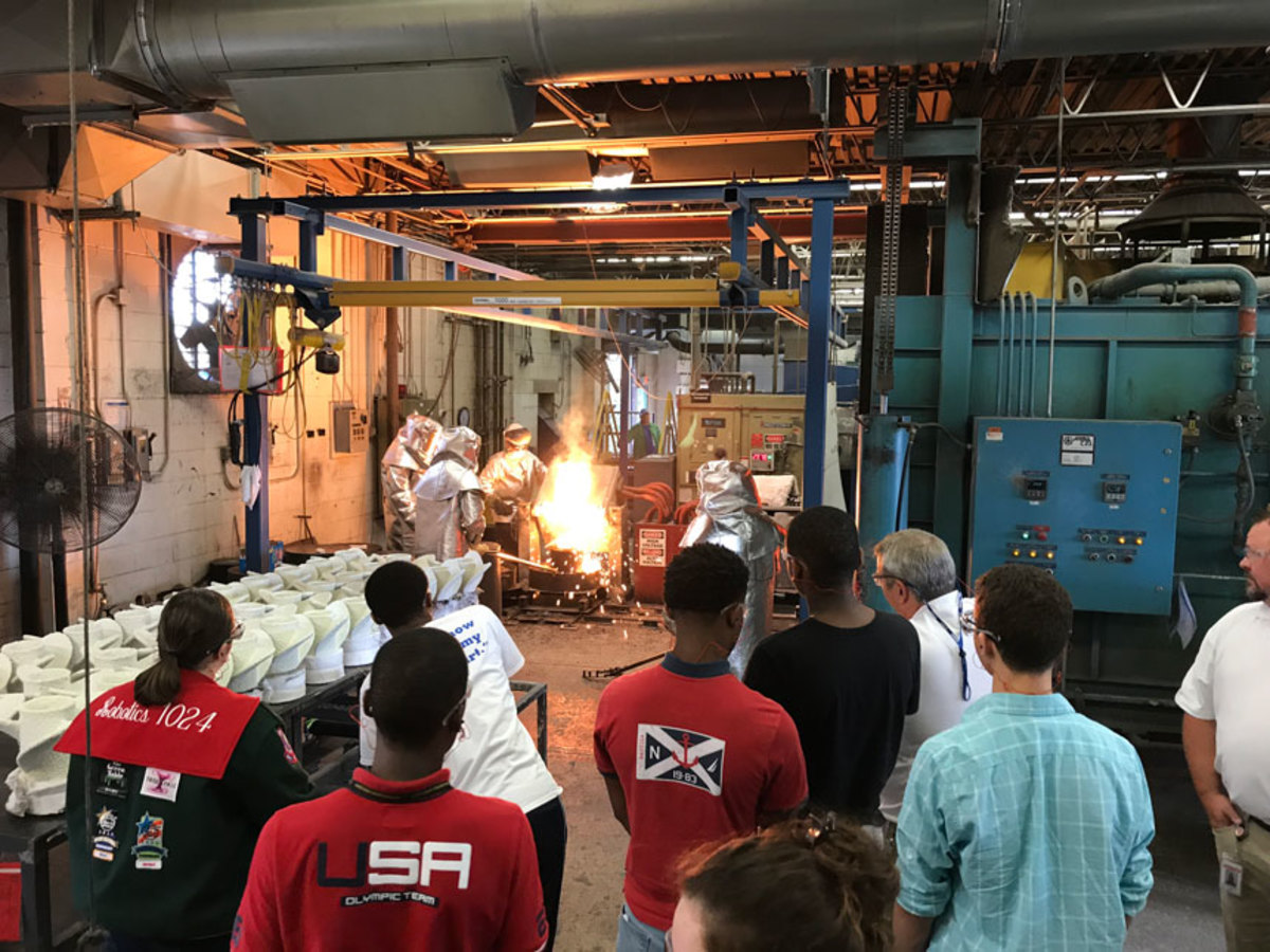 Yamaha Marine has stepped up its efforts to recruit the next generation of manufacturing and technician workforce. Photo, provided courtesy of Yamaha Marine, was taken during a Manufacturing Day event last fall at Yamaha Precision Propeller Inc. in Indianapolis.