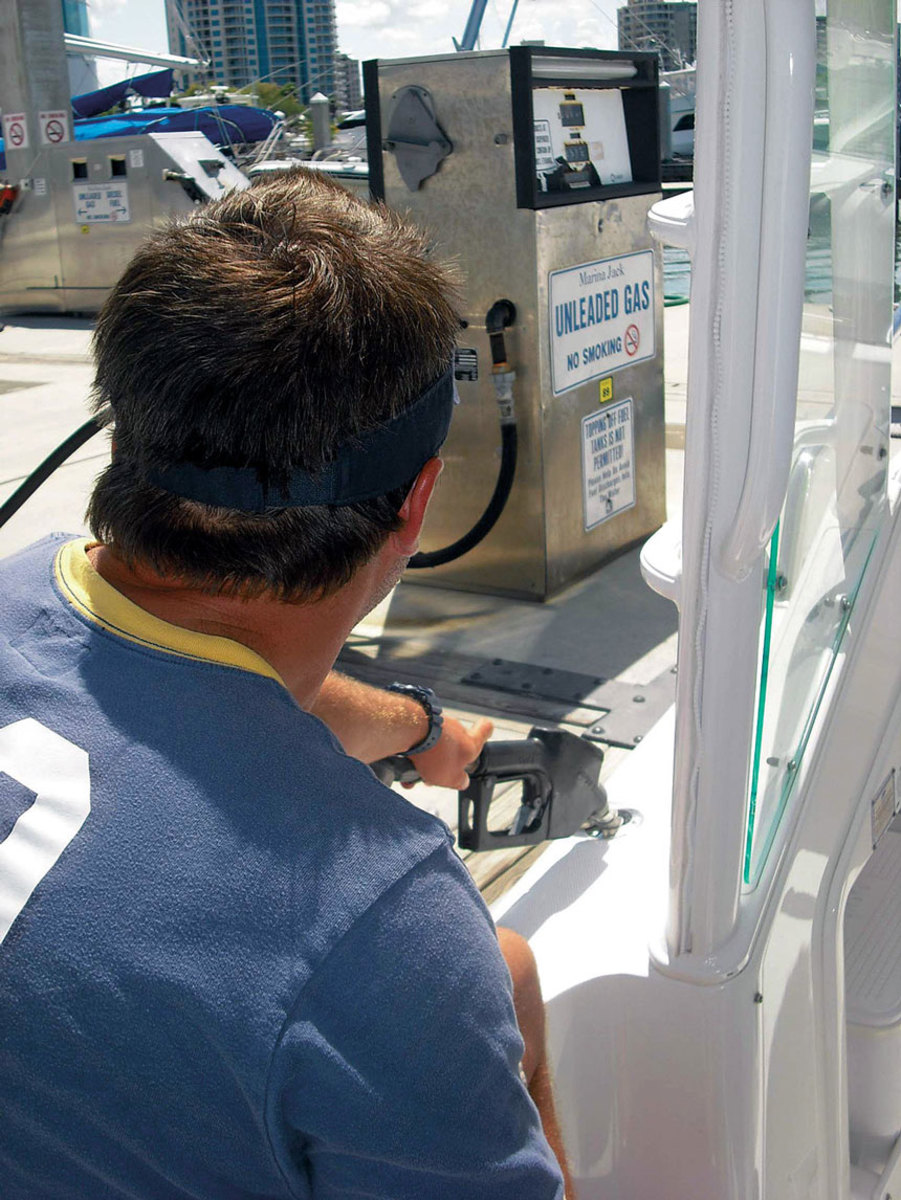 Boaters who fill up at inshore pumps are at risk for unwittingly using E15, which the U.S. Department of Energy says is harmful to boat engines.